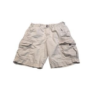 Bullhead PacSun Cargo Shorts Mens W32 Beige Khaki Skinny Fit California Bear
